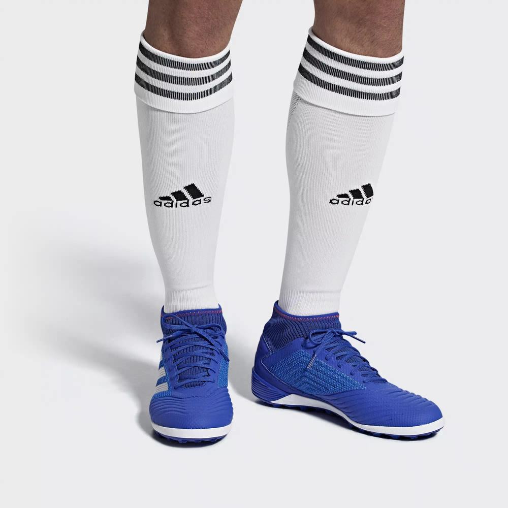 Adidas Predator Tango 19.3 Turf Tenis De Futbol Azules Para Mujer (MX-34807)